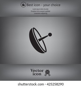 Radar Vector icon satellite dish tv technology.