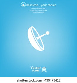 Radar Vector icon satellite dish tv technology.