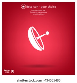 Radar Vector icon satellite dish tv technology.
