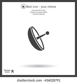Radar Vector icon satellite dish tv technology.