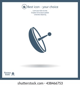 Radar Vector icon satellite dish tv technology.