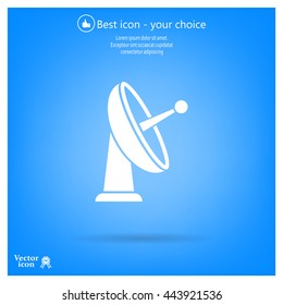 Radar Vector icon satellite dish tv technology.