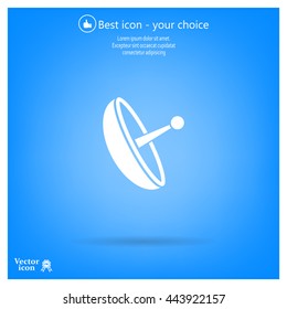 Radar Vector icon satellite dish tv technology.