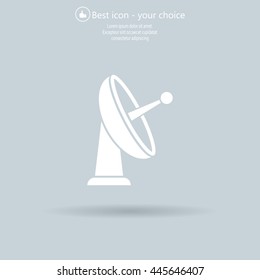Radar Vector icon satellite dish tv technology.