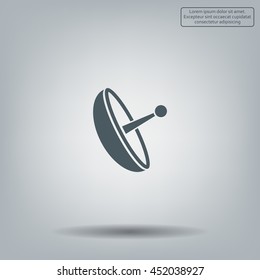 Radar Vector icon satellite dish tv technology.