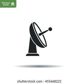 Radar Vector icon satellite dish tv technology.