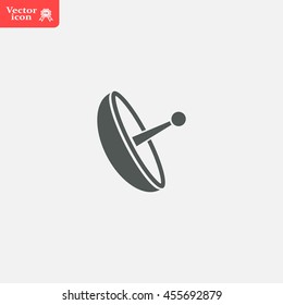 Radar Vector icon satellite dish tv technology.