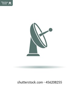Radar Vector icon satellite dish tv technology.