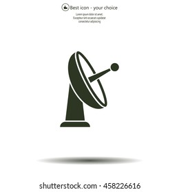 Radar Vector icon satellite dish tv technology.