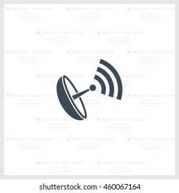 Radar Vector icon satellite dish tv technology.