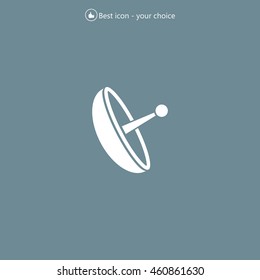 Radar Vector icon satellite dish tv technology.