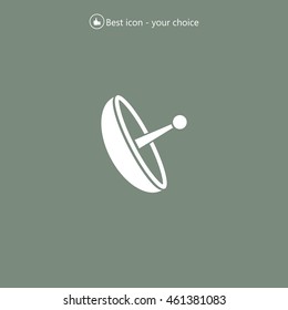 Radar Vector icon satellite dish tv technology.