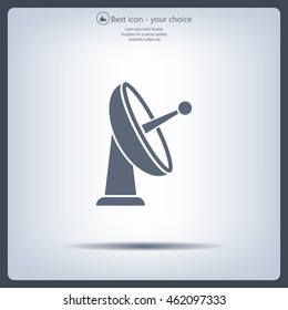 Radar Vector icon satellite dish tv technology.