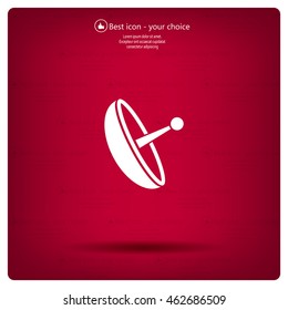 Radar Vector icon satellite dish tv technology.