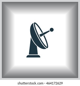 Radar Vector icon satellite dish tv technology.