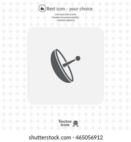 Radar Vector icon satellite dish tv technology.