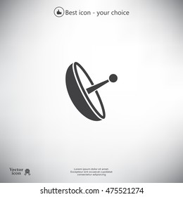 Radar Vector icon satellite dish tv technology.