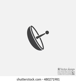 Radar Vector icon satellite dish tv technology.