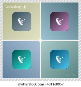 Radar Vector icon satellite dish tv technology.