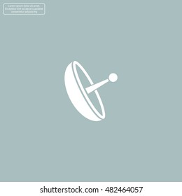 Radar Vector icon satellite dish tv technology.