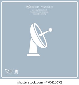 Radar Vector icon satellite dish tv technology.
