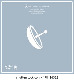 Radar Vector icon satellite dish tv technology.