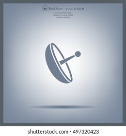 Radar Vector icon satellite dish tv technology.