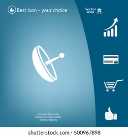 Radar Vector icon satellite dish tv technology.