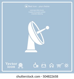 Radar Vector icon satellite dish tv technology.
