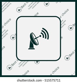 Radar Vector icon satellite dish tv technology.
