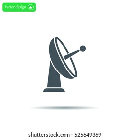 Radar Vector icon satellite dish tv technology.