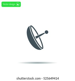 Radar Vector icon satellite dish tv technology.