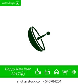 Radar Vector icon satellite dish tv technology.