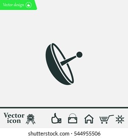 Radar Vector icon satellite dish tv technology.