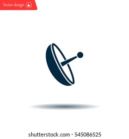 Radar Vector icon satellite dish tv technology.