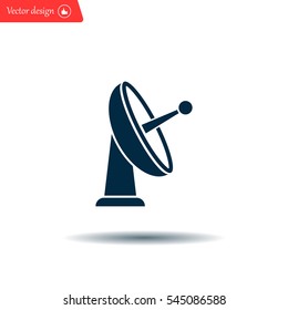 Radar Vector icon satellite dish tv technology.