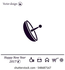 Radar Vector icon satellite dish tv technology.