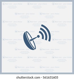 Radar Vector icon satellite dish tv technology.