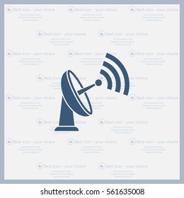 Radar Vector icon satellite dish tv technology.