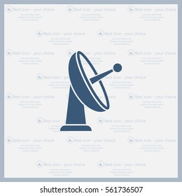Radar Vector icon satellite dish tv technology.