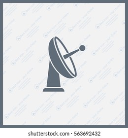Radar Vector icon satellite dish tv technology.