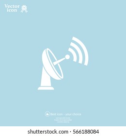 Radar Vector icon satellite dish tv technology.
