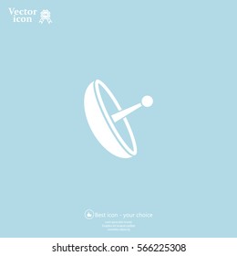 Radar Vector icon satellite dish tv technology.