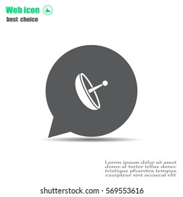 Radar Vector icon satellite dish tv technology.