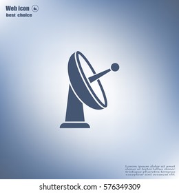 Radar Vector icon satellite dish tv technology.