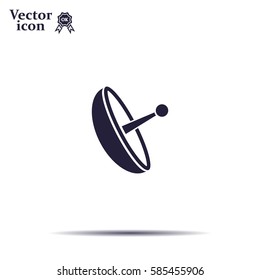 Radar Vector icon satellite dish tv technology.