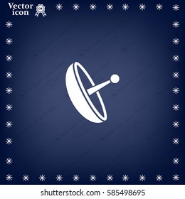 Radar Vector icon satellite dish tv technology.