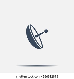 Radar Vector icon satellite dish tv technology.