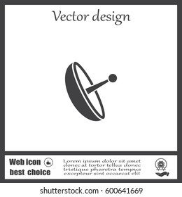 Radar Vector icon satellite dish tv technology.
