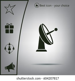 Radar Vector icon satellite dish tv technology.